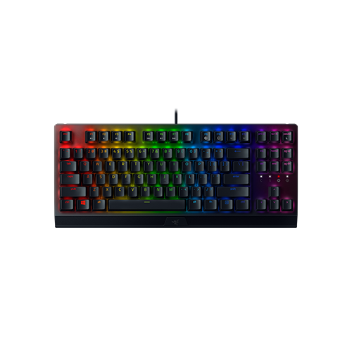 Razer BlackWidow V3 Tenkeyless Compact Mechanical Keyboard with Razer Chroma RGB - Fully Programmable Keys - Green Switch (Tactile & Clicky)
