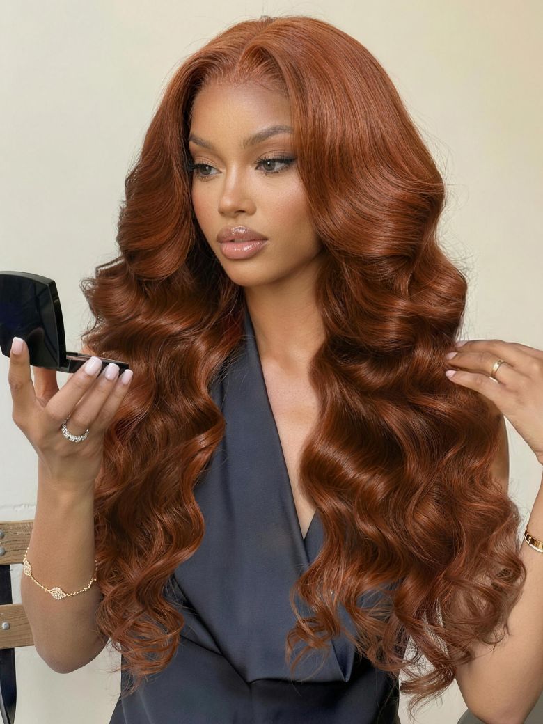 UNice 7x5 Bye Bye Slip™ Lace Cowboy Copper Body Wave Wig with Invisi Drawstring