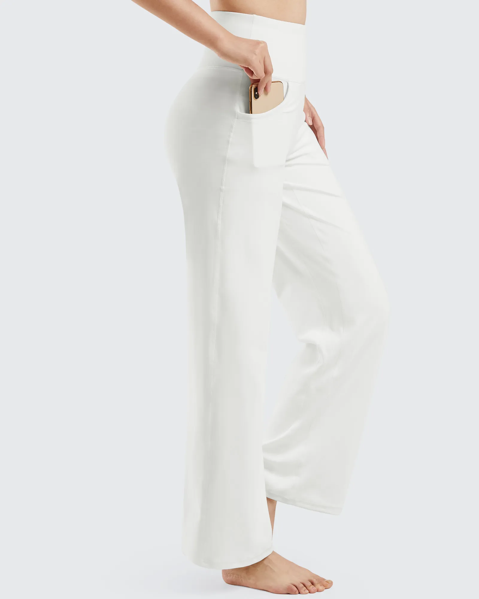 Wide Leg Pants Woman Yoga Pants with Pockets Petite
