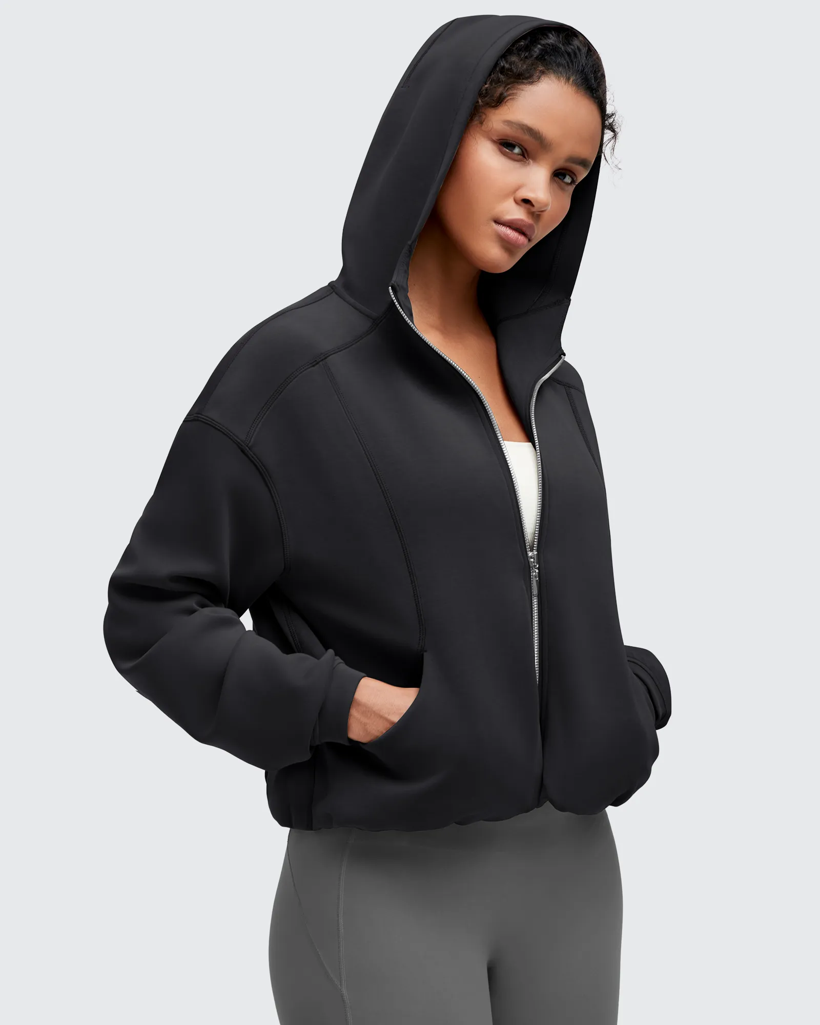 Smoofit Two-Way Full Zip Modal Hoodie Jackets