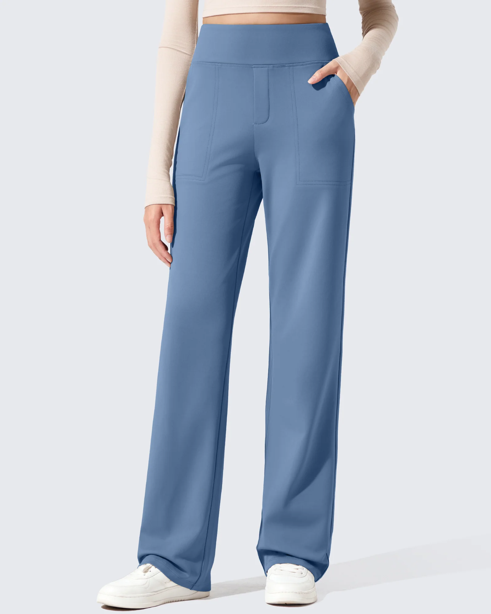 EverGoing Fleece Lined High-Waisted Dressy Pants