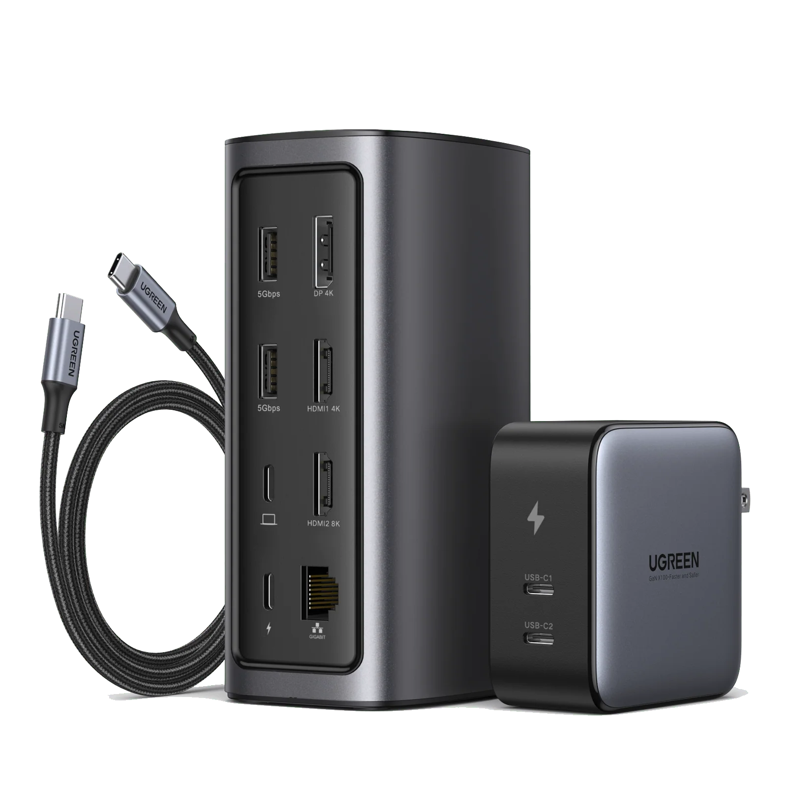 UGREEN Revodok Pro 12-in-1 Docking Station, Docking Station+100W Charger