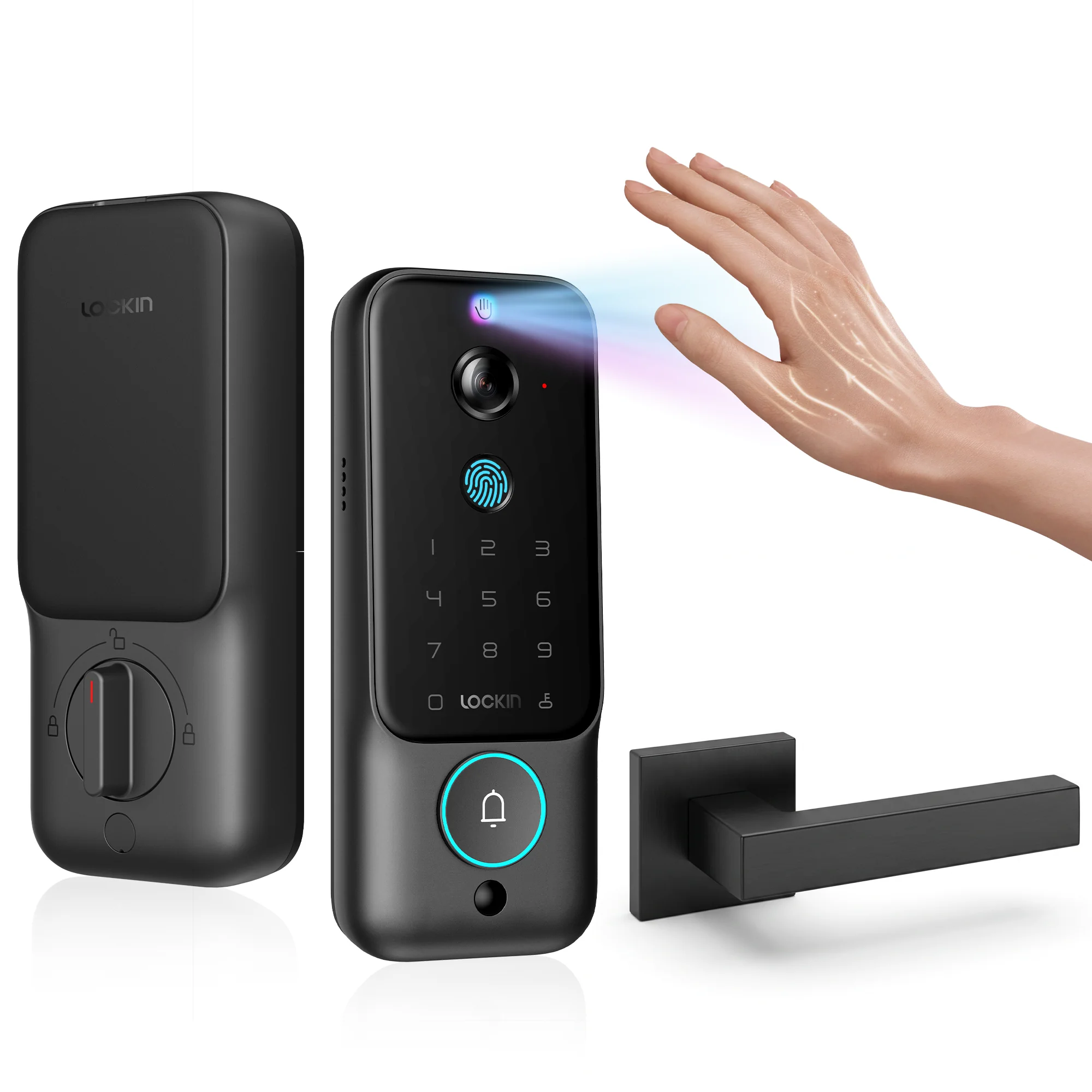 Veno Plus Palm Vein Recognition Video Smart Lock - Veno Plus Palm Vein Recognition Video Smart Lock with Door Lever