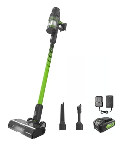 Greenworks 24V Brushless Stick Vacuum, Lightweight, Handheld, Pet, Anti-Allergen HEPA Filtration, Hard Floor, Carpet, Car, 4Ah Battery, Comp