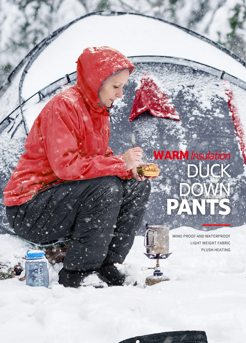 Naturehike Down Pants,Men's Women's Puffy Pants,Winter Warm Outdoor Men Women Ski Snow Pants,Camping Hiking Pants