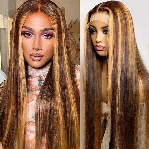 [Wear & Go] Air Cap Wig Highlight Hair Glueless 5x5 Lace Wig 14A Virgin Human Hair