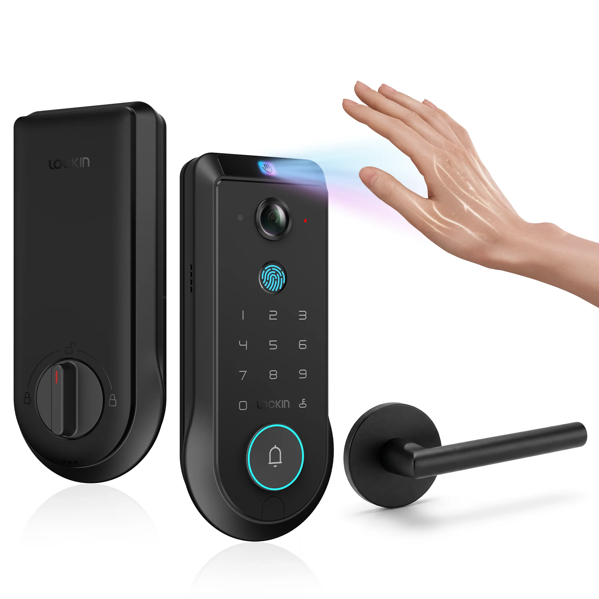 Veno Pro Palm Vein Recognition Video Smart Lock - Veno Pro Palm Vein Recognition Video Smart Lock with Door Lever