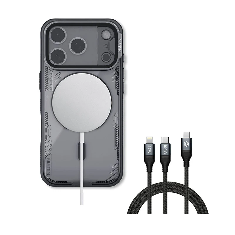 MagSafe® Compatible Iceblade CamProp Case with Transparent Camera Cover & 2-in-1 Charging Cable for iPhone 17 Series