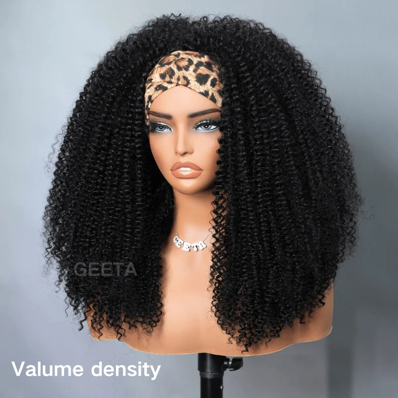 Kinky Curly Coily Half Wig Invisi Drawstring Glueless Flip Over Wig Daily Deal