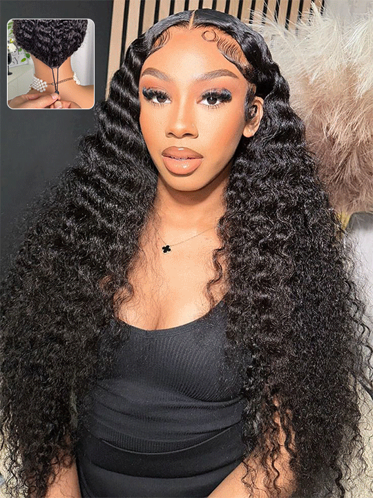 Bleached Knots 5x5 13x4 HD Lace Frontal Wigs Deep Wave Virgin Human Hair Wigs