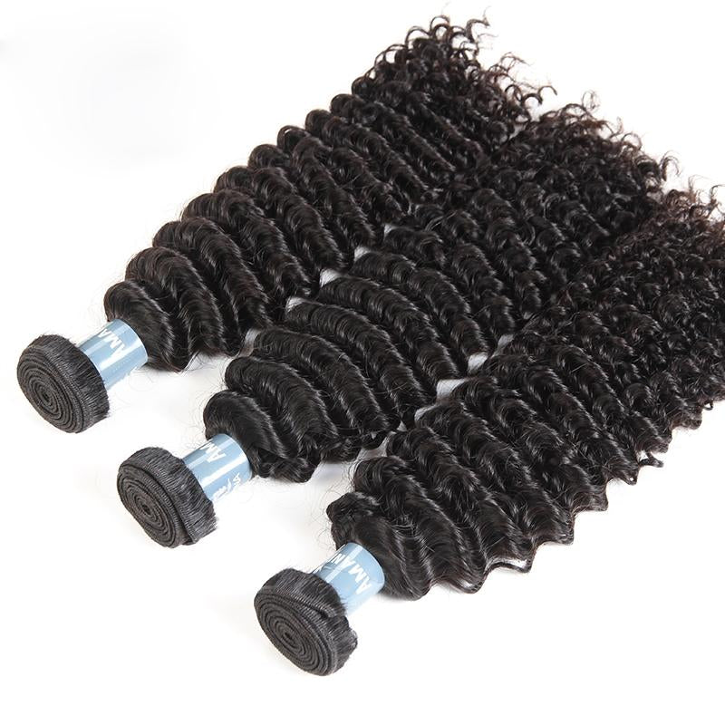 Kinky Curly Wave Hair Bundles 100% Human Virgin Hair Curly Wave Hair - Amanda Hair - 14 16 18 20