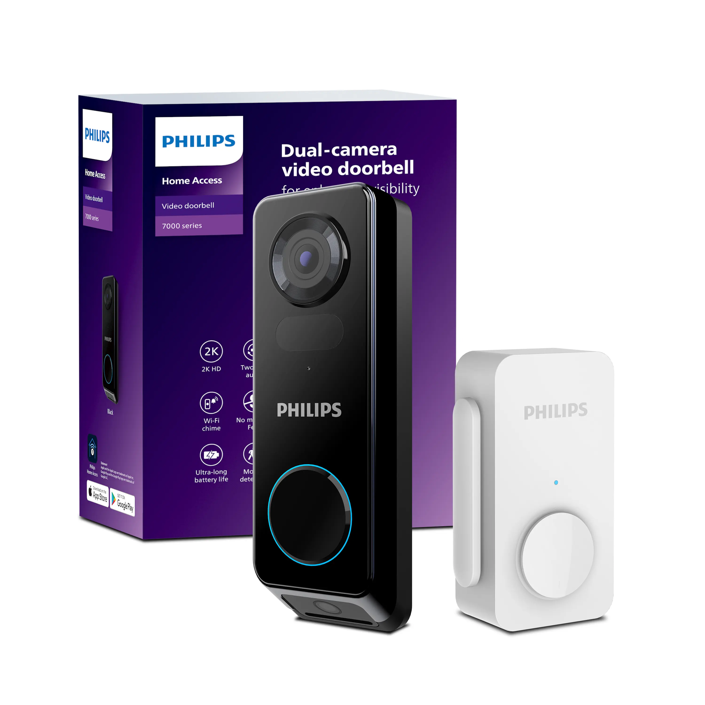 Philips 7000 Series 2K Dual-Cam Video Doorbell