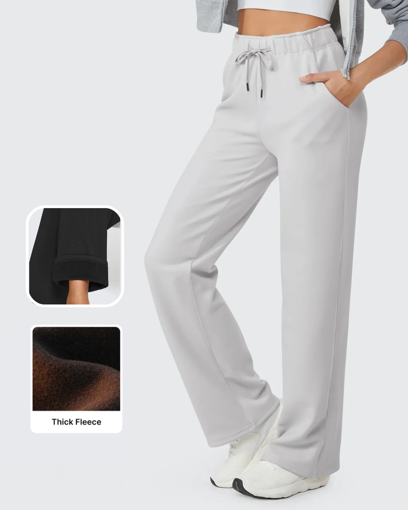 EverGoing Loose Fleece Lined Drawstring Casual Pants