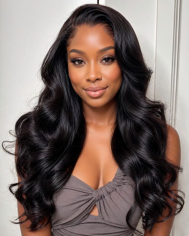 Klaiyi Indian Body Wave 3 Bundles with 4*4 Lace Closure, 18 20 22+16 / Free Part