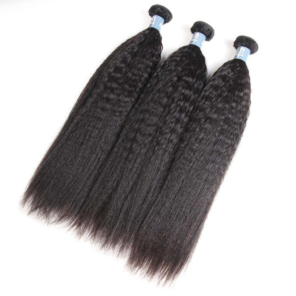 Kinky Straight Bundles 100% Human Virgin Hair Unprocessed - Amanda Hair - 18 18 18