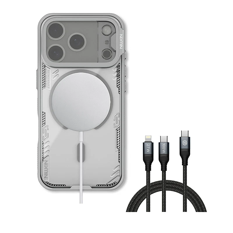 MagSafe® Compatible Iceblade CamProp Case with Transparent Camera Cover & 2-in-1 Charging Cable for iPhone 17 Series