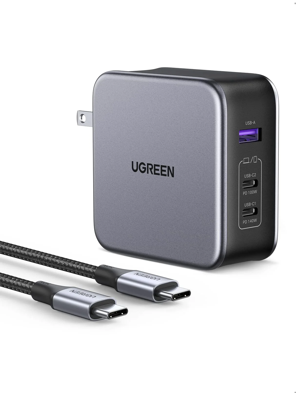 UGREEN Nexode 140W GaN USB C Laptop Charger, 3-Port PD 3.1 Charger