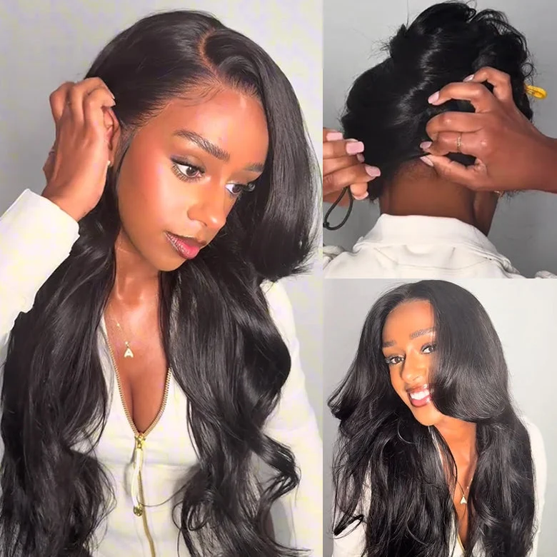 $199=28'' | Pre Everything Body Wave Glueless Lace Front Wigs HD Transparent Lace Human Hair Flash Sale-Amanda Hair