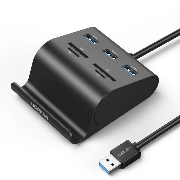 Ugreen USB 3.0 Hub Card Reader with Phone Stand