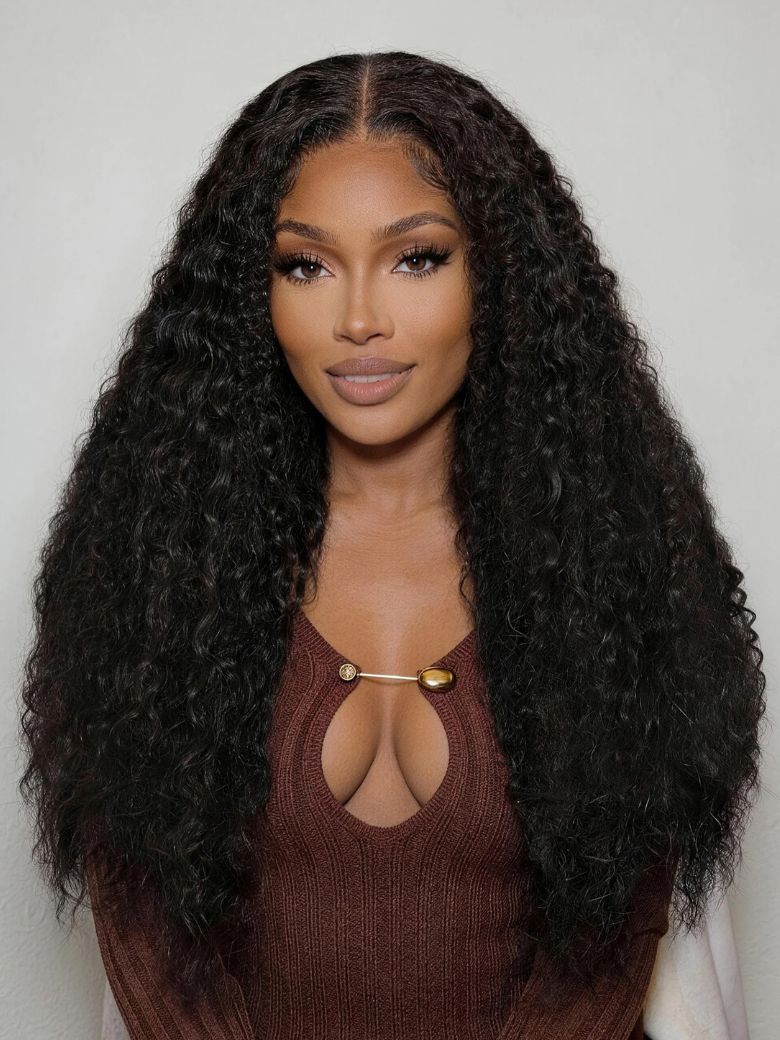 UNice Bye-Bye Knots™ 7x5 Lace Multi Textured Water Kinky Curly Wig with Invisi Drawstring