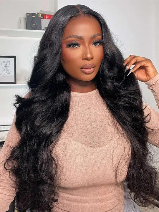 Bye Bye Knots Body Wave 13x4 HD Lace Frontal Wig Pre Plucked Ready to Go Wigs